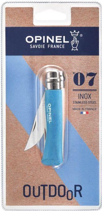 Opinel Opinel pocket knife No. 07 Beech wood, cyan