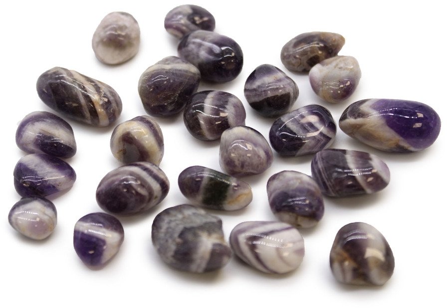 Kamień Afrykański Mały - Ametyst Chevron | 24 sztuki