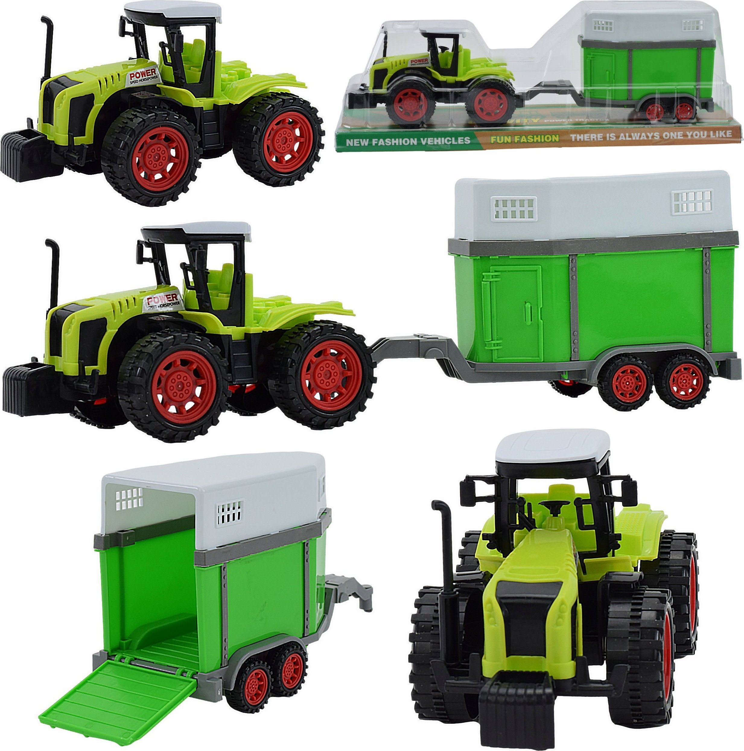 Skleplolki TRAKTOR CIĄGNIK Z NAPĘDEM PRZYCZEPA NA ZWIERZĘTA