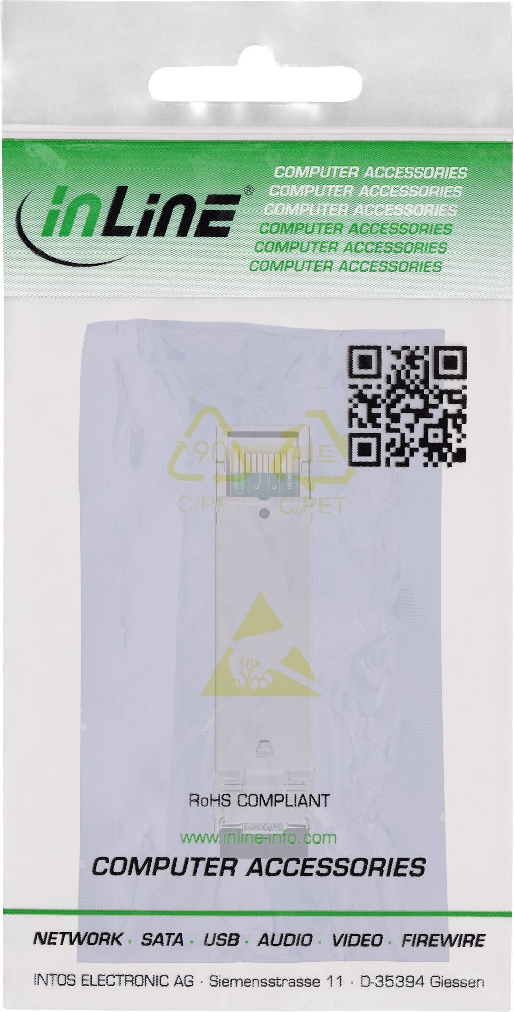 InLine® SFP Modul LWL 850nm Multimode mit LC Buchsen, 300m, 2,5Gb/s
