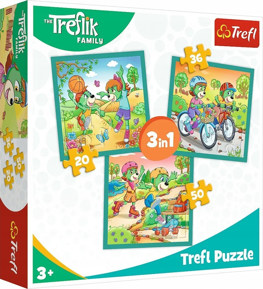 Trefl Puzzle 3w1 Poznaj Trefliki - łącznie 106 elementów (34872)