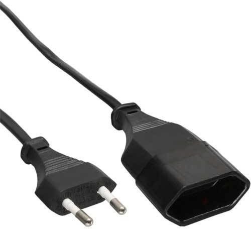 InLine Euro Typ C Plug Power przedłużacz męski - żeński (16683S)