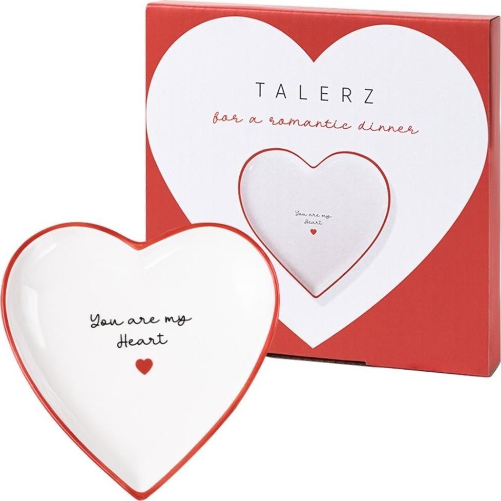 Talerzyk w kształcie serca na walentynki