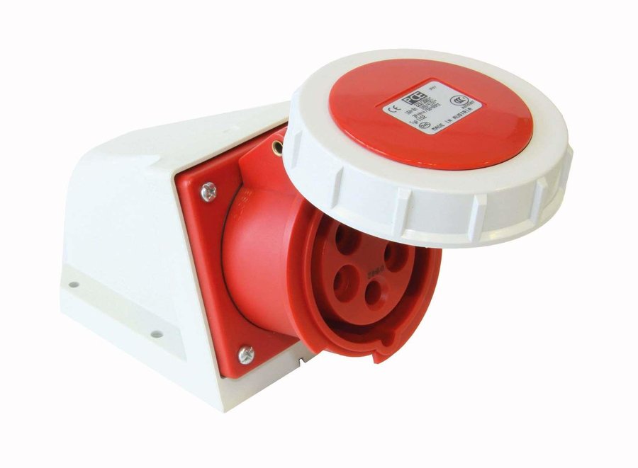 PCE Gniazdo stałe 16A 3P+Z+N 400V z dławikiem IP67 1152-6P