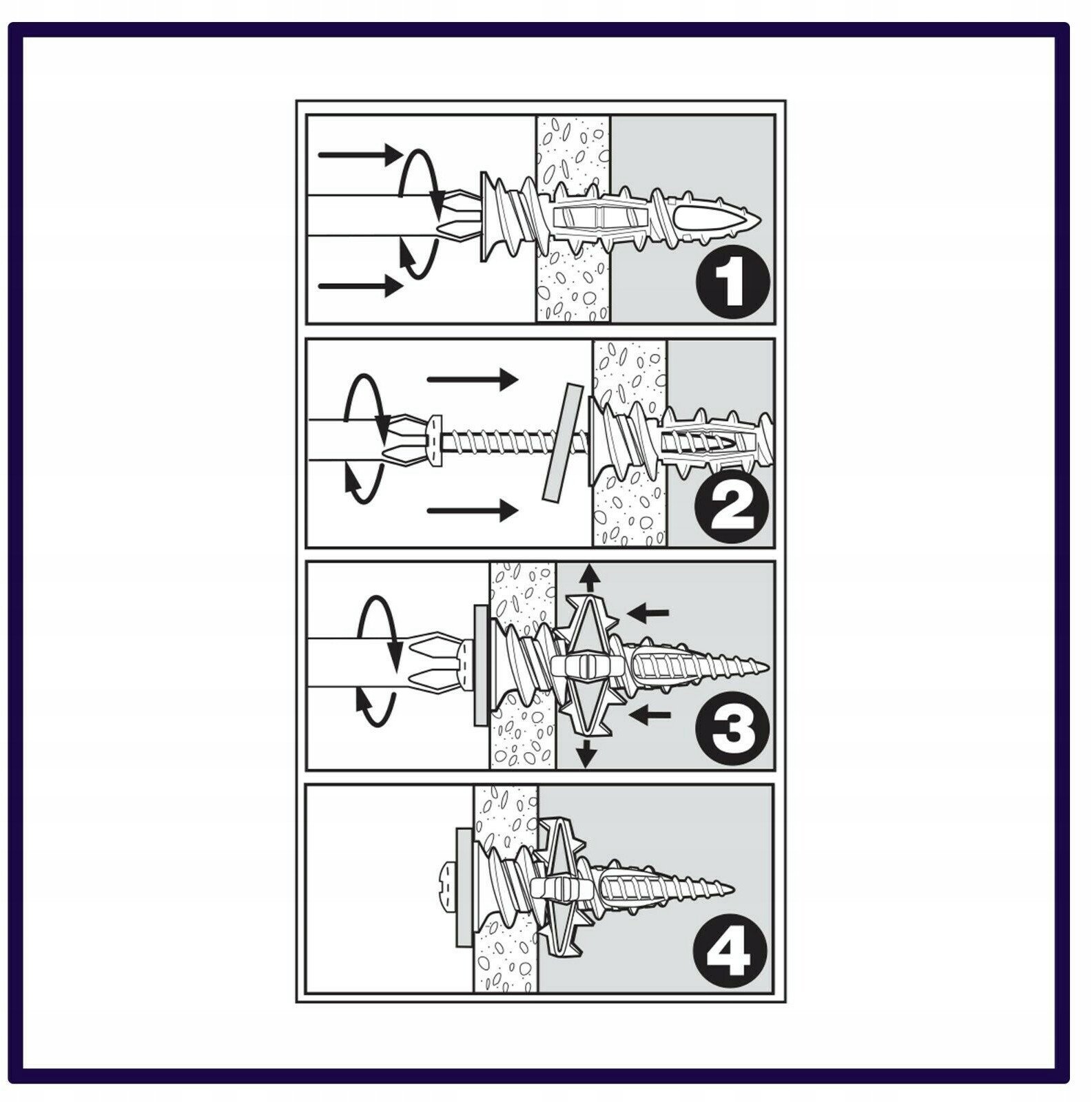 ANCHOR DRYW TRIPLE 5X32 PLAST BLUE 4 PCS