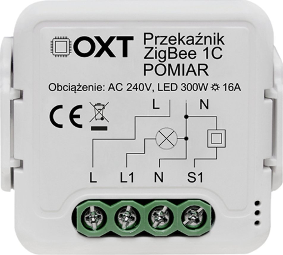 OXT MODUŁ OXT PRZEKAŹNIK 1 OBWÓD POMIAR PRĄDU 16A ZIGBEE TUYA