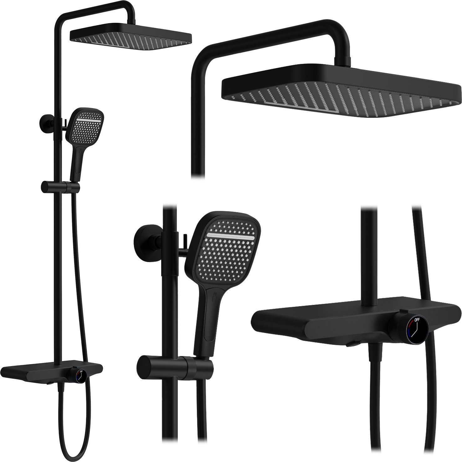 Zestaw Prysznicowy REA Bari Czarny