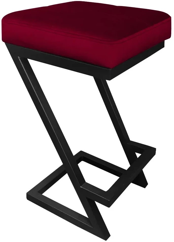 Hoker niski ZAZU VELVET bordowy ATOS