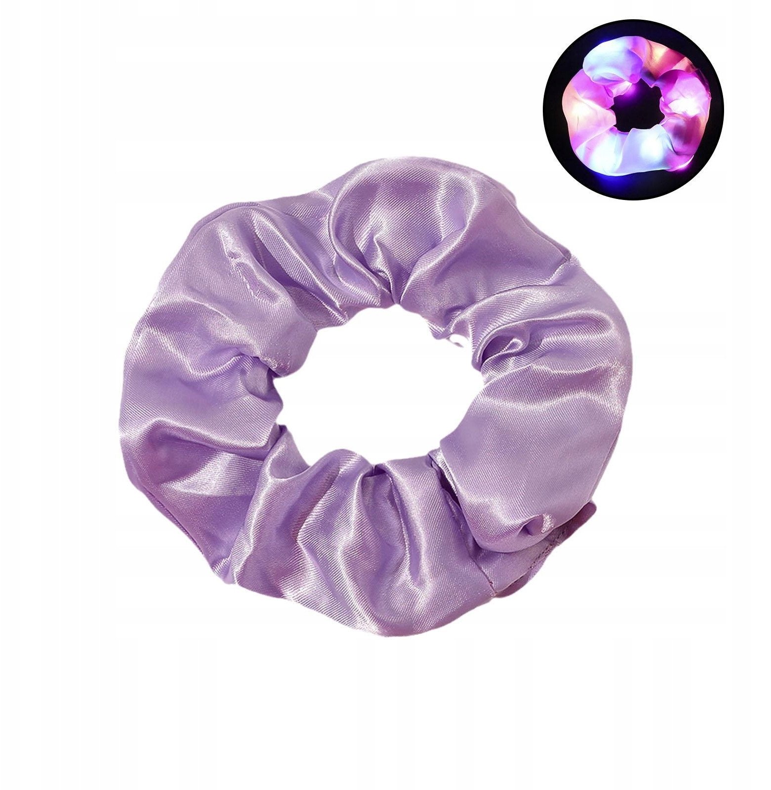 FROTKA OPASKA DO WŁOSÓW GUMKA LED Świecąca na IMPREZĘ GLOW PIĘKNA Fioletowa