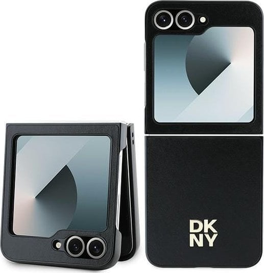 DKNY DKHCZF6PSMCSLK Z Flip6 F741 czarny/black lether Matal Stack Logo