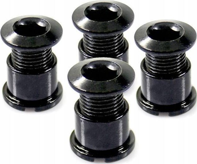 Śruba do tarczy mechanizmu korbowego M8 x 8,5 mm aluminium czarna - 4 sztuki
