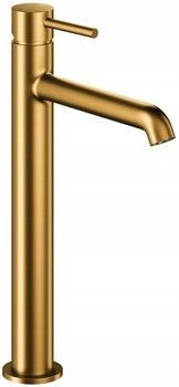 5032-632-31 / KFA / MOZA / BATERIA MINI UMYWALKOWA STOJĄCA NABLATOWA, BRUSHED GOLD + CLICK CLACK