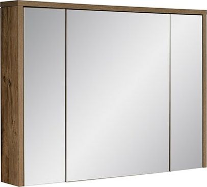 Comad Szafka łazienkowa HAMPTON CONCRETE 84-100 ciemny beton/dąb z lustrem