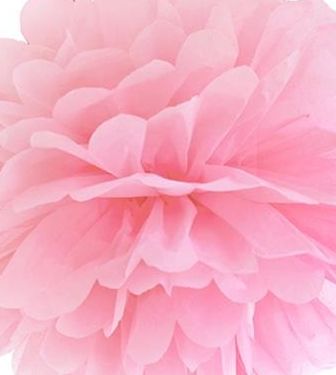 Party Deco Pompon bibułowy, jasnoróżowy, 35 cm uniwersalny