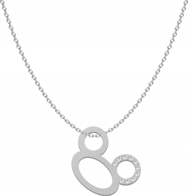 Radziszewska Jewellery Srebrny Naszyjnik z MYSZKĄ MIKI DEDYKACJA GRATIS