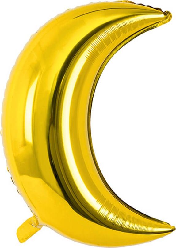 Party Deco Balon foliowy Księżyc złoty - 60 cm - 1 szt. uniwersalny