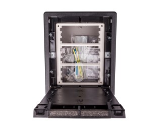 Kontakt-Simon Connect Puszka SF podłogowa potrójna 6xK45 + SM302/9 szary grafit SF370/14