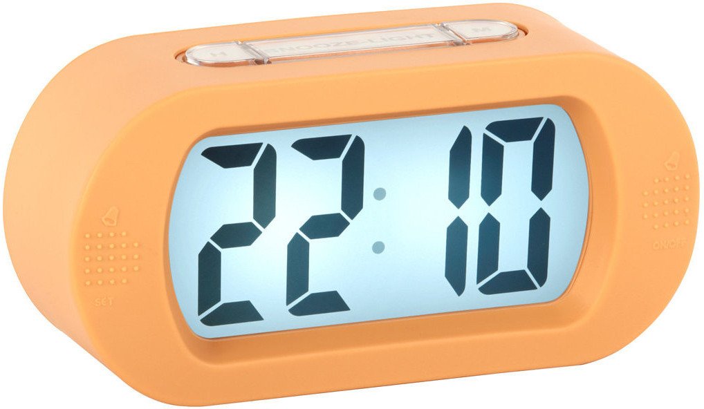 Budzik Karlsson KA5753LO pomarańczowy silikonowy 14 cm .