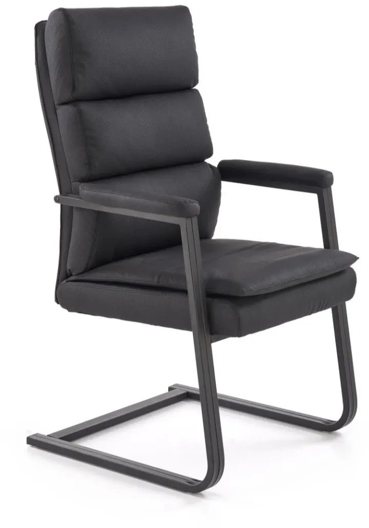 Krzesło biurowe ADRIANO SKID czarne HALMAR