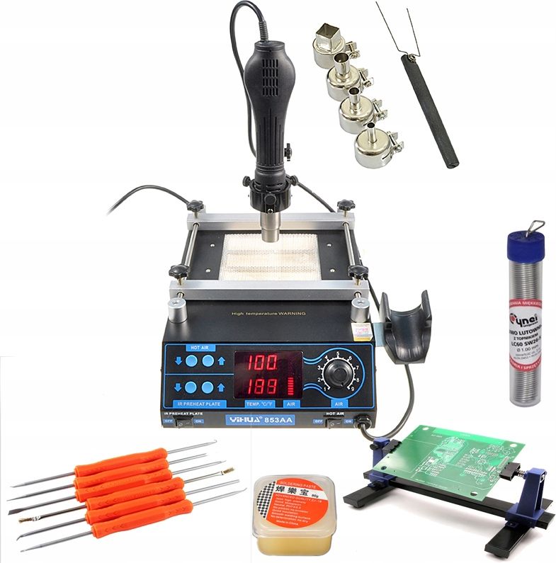 Techrebal STACJA LUTOWNICZA DYSZE NARZĘDZIA YIHUA 853AA CYNA