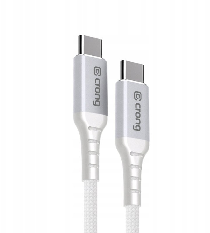 Kabel USB Crong Armor Link - Kabel 100W PD 5A USB-C do USB-C 200cm (biały)
