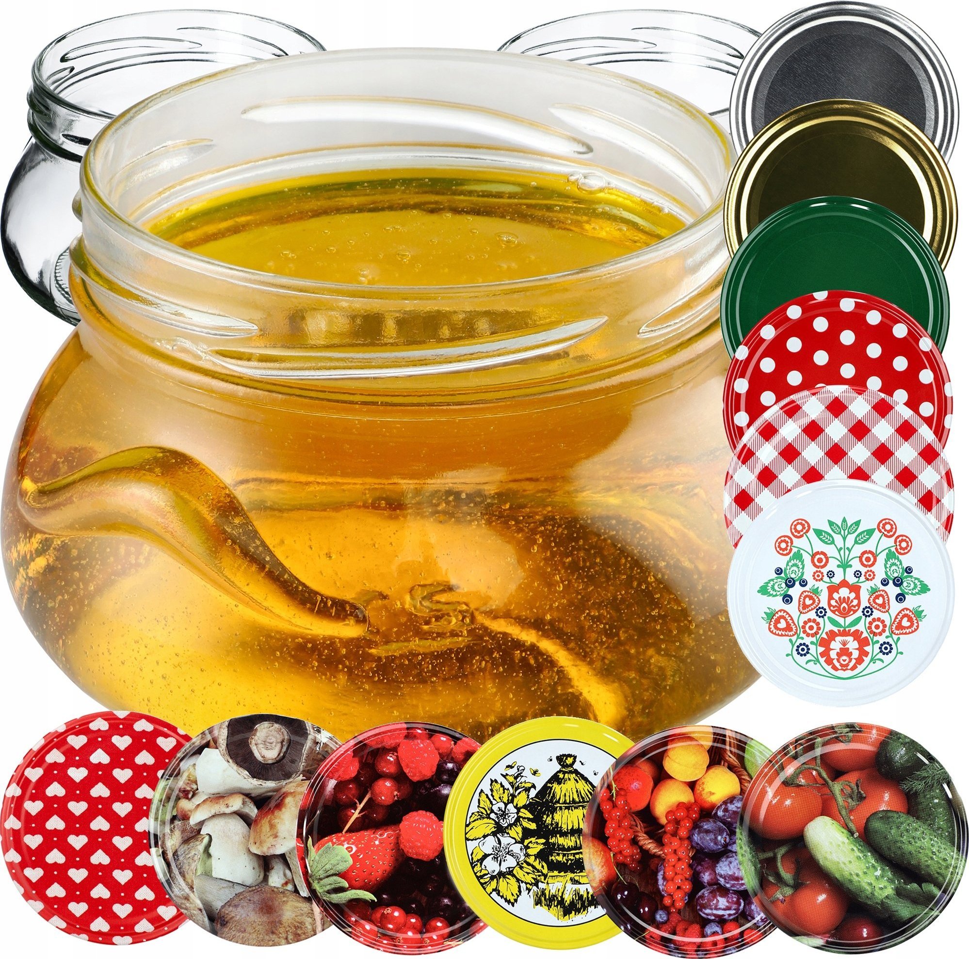 Kadax 20x Słoik 300ml Na Przetwory Dżem + Zakrętka fi82