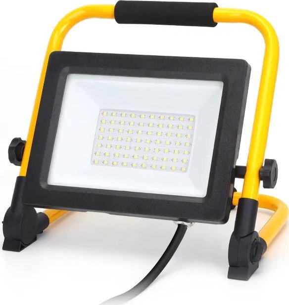 Naświetlacz Aigostar Przenośna lampa robocza halogen led z podstawką 50W 6500K kabel 1,8m Przenośna lampa robocza halogen led z podstawką 50W 6500K k