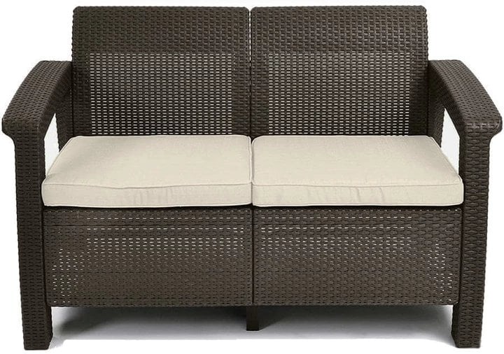 Garden sofa two-seater Corfu Love Seat brown 8711245158259