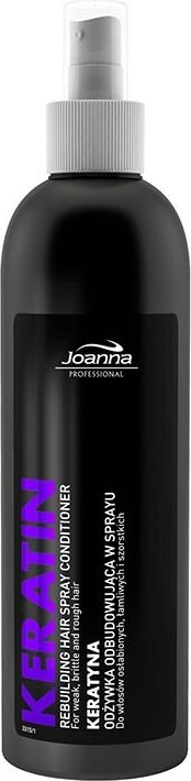 Joanna Profesjonalna Stylizacja Pielęgnacja Odżywka z keratyną spray do włosów osłabionych,łamliwych i szorstkich 300 ml
