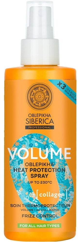 SIBERICA PROFESSIONAL_Oblepikha Volume Heat Protection Spray spray termoochronny zwiększający objętość 200ml