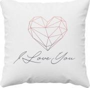 Koszulkowy I love you - poduszka z nadrukiem