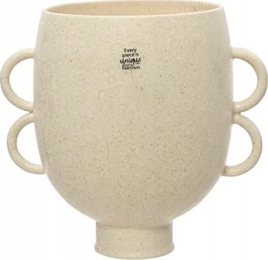 Kaemingk Wazon ceramiczny z uszami piaskowy 28x24x30 cm
