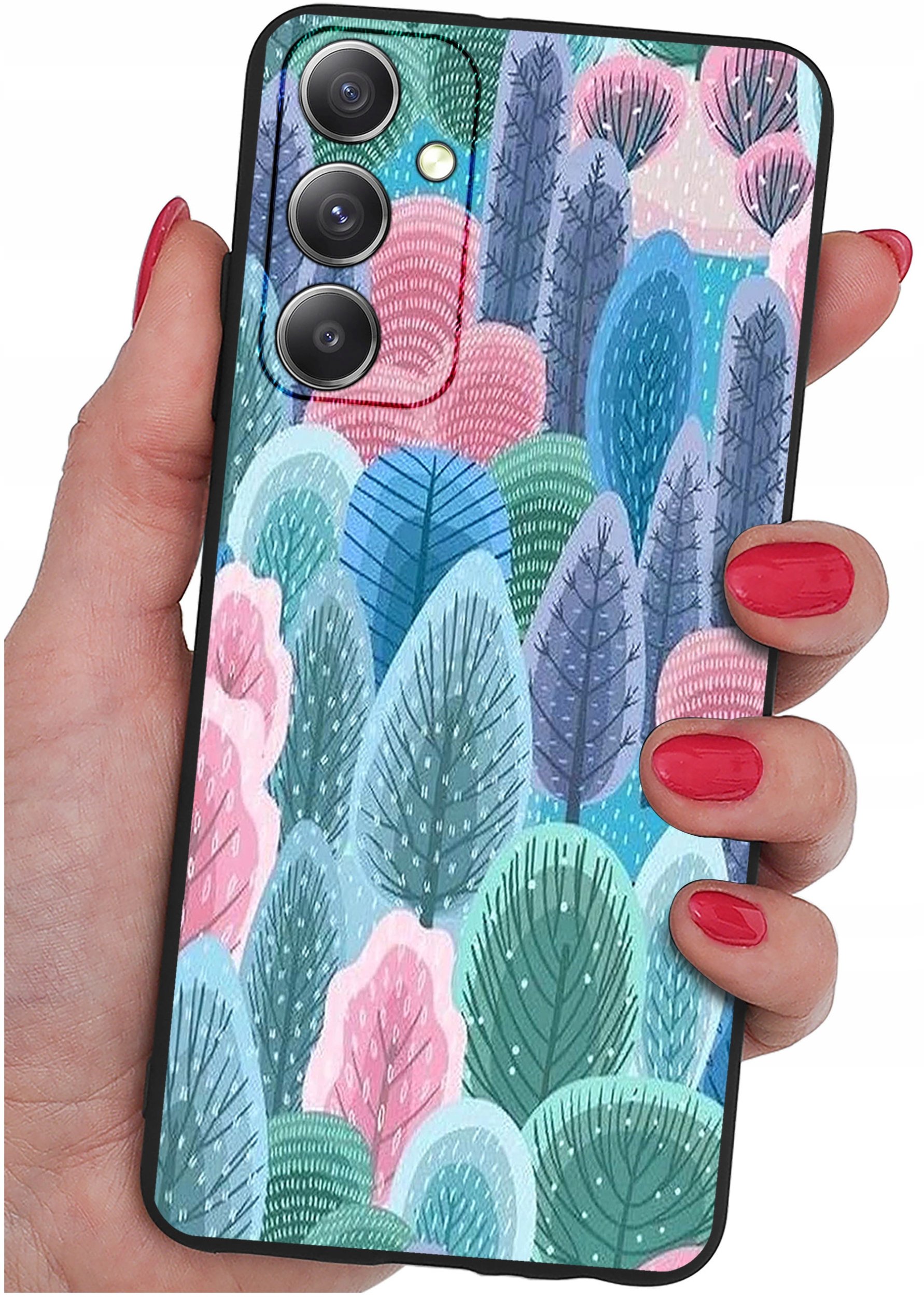 ETUI do Samsung Galaxy M23 5G WZORY |SILIKONOWE MATT CASE + SZKŁO 9H