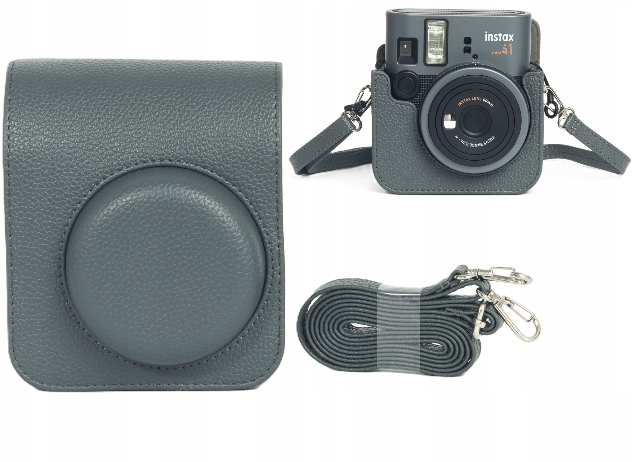 Futerał Etui Pokrowiec Case na Aparat do Aparatu Fujifilm Instax Mini 41 / Szary