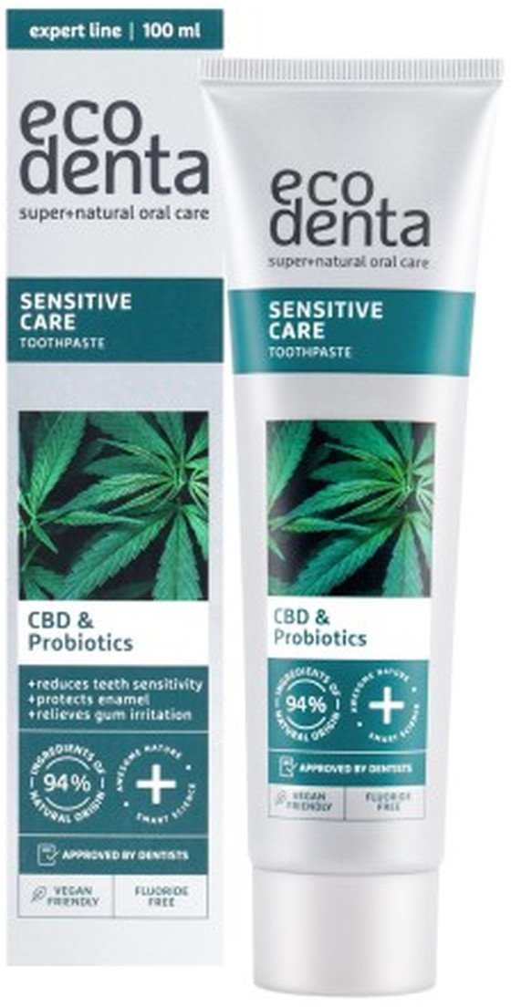 Ecodenta Sensitive Pasta do zębów z cbd i probiotykami 100ml