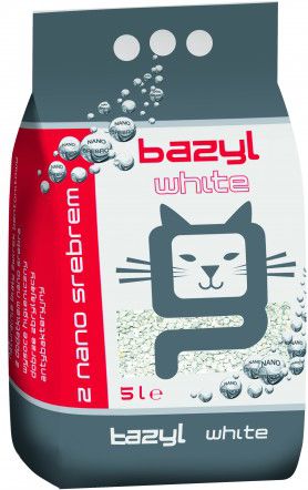 Żwirek dla kota Celpap Bazyl Ag+ White Naturalny 5 l