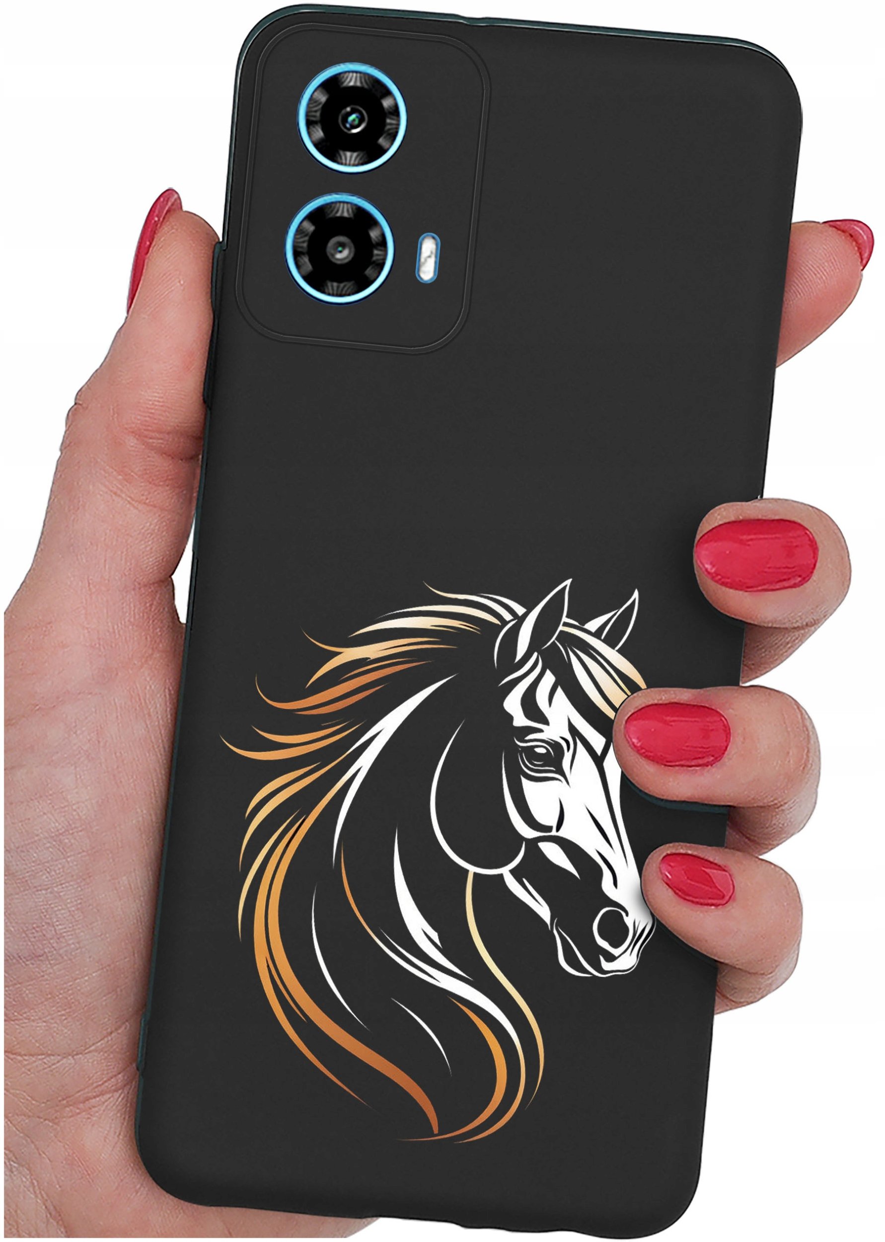 ETUI do Motorola Moto G34 5G WZORY |SILIKONOWE MATT CASE + SZKŁO 9H