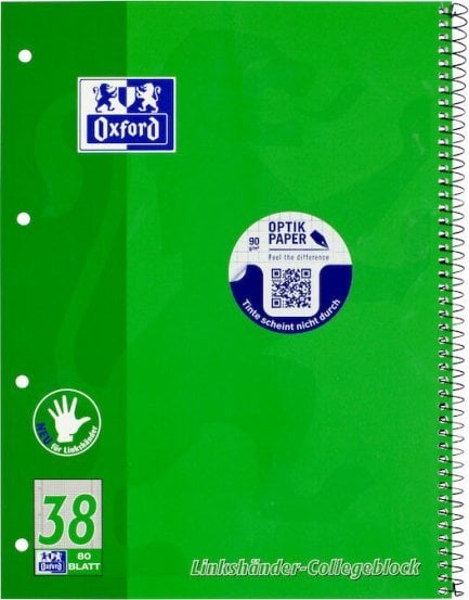 Oxford 100050405 notatnik A4 Zielony