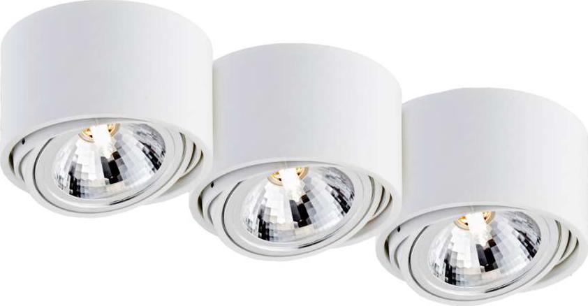Lampa sufitowa KASPA Spot LAMPA halogen LUMOS 3 70253301 Kaspa regulowana OPRAWA sufitowa natynkowa metalowy biały
