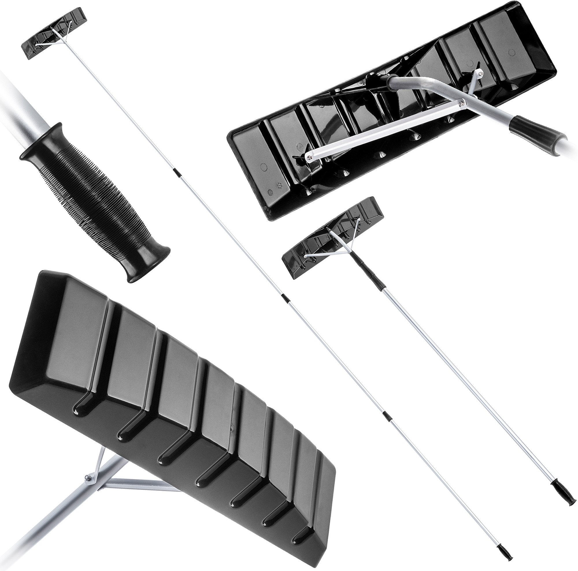 Zgarniacz śniegu grabie do dachu teleskopowy dachowy mocny łopata 640 cm