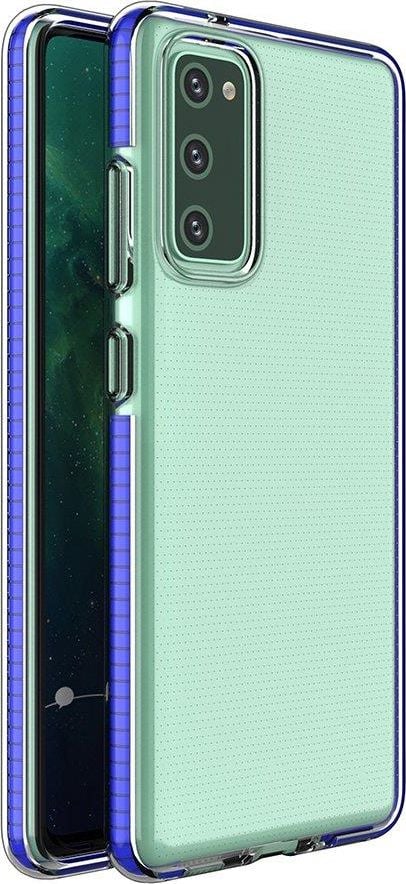Hurtel Spring Case pokrowiec żelowe etui z kolorową ramką do Samsung Galaxy S21+ 5G (S21 Plus 5G) niebieski