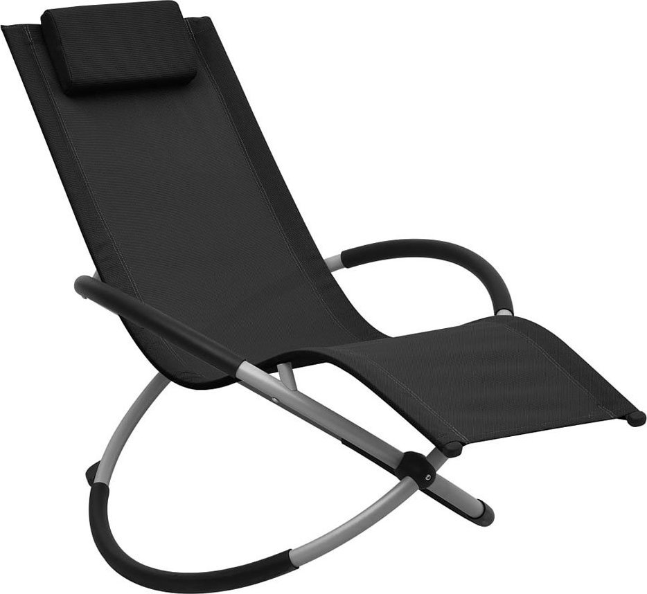 Elior Czarny nowoczesny leżak dziecięcy - Nolio