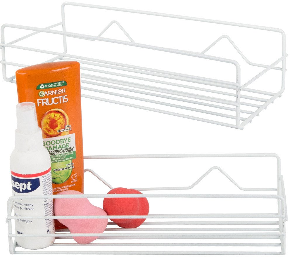 Półka łazienkowa do łazienki pod prysznic prysznicowa loft wisząca metalowa