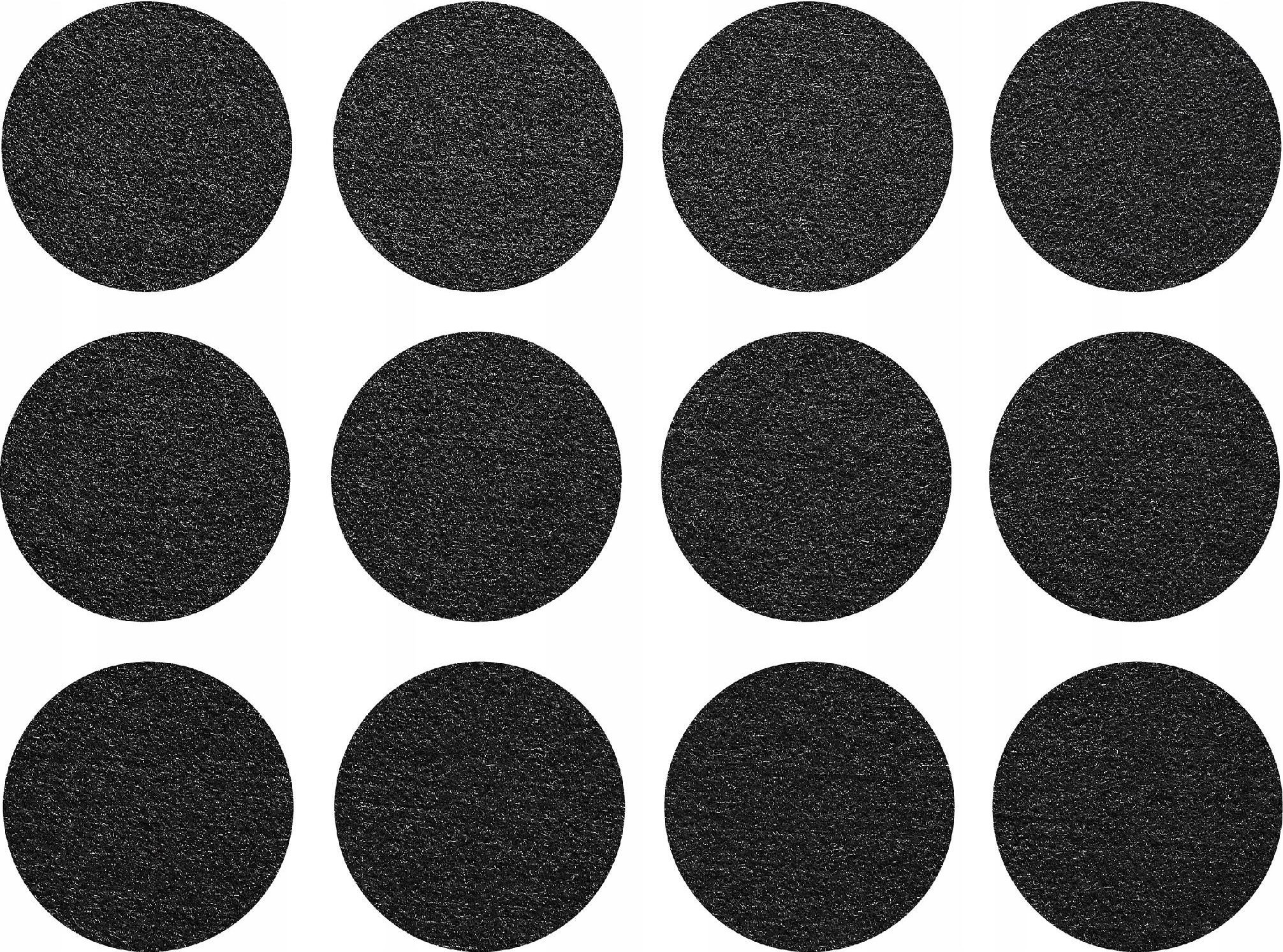 Techrebal PODKŁADKI POD MEBLE FILCOWE OKRĄGŁE 4CM 12 SZT