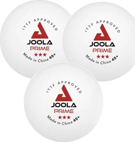Joola Piłeczki do tenisa stołowego Prime 3 szt. białe (400326)