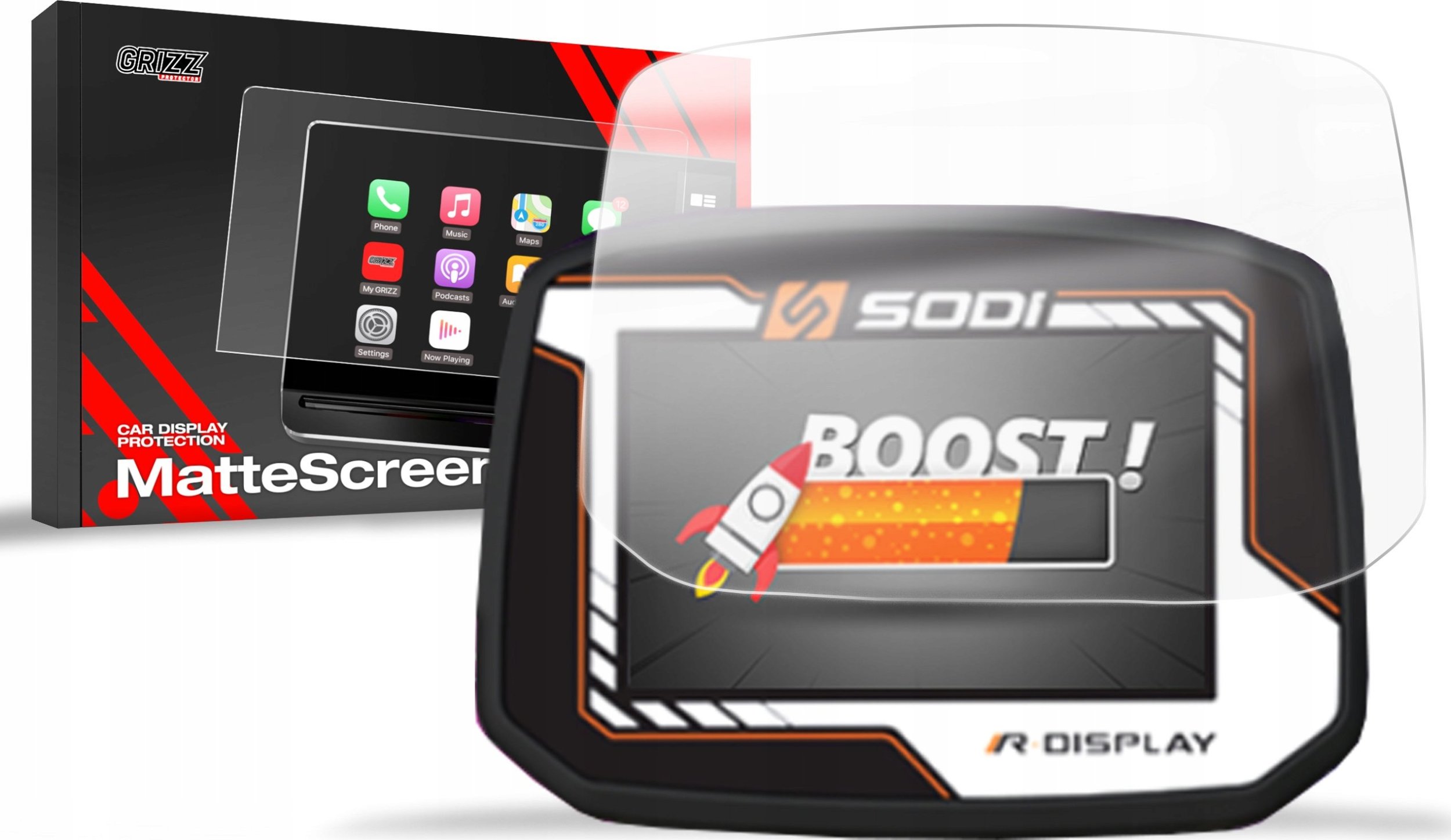 Folia matowa GrizzGlass CarDisplay Protection do Sodi RSX