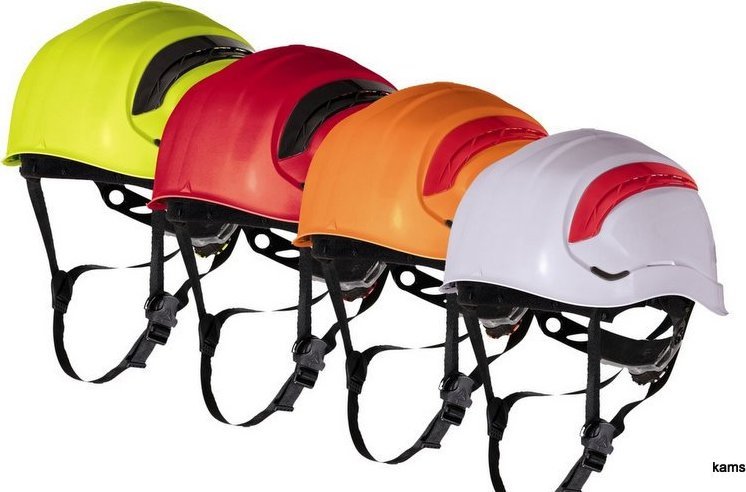 Delta Plus Hełm ochronny z ABS w stylu górskim wentylowany z regulacją od 53 cm do 63 cm żóły fluo rozmiar REGULOWANY TETE GRAWIJAFL