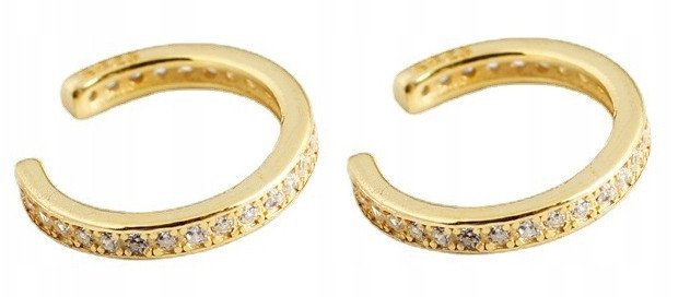 KOLCZYKI MIEDZIANE MODNE KLASYCZNE K14 ZŁOTE