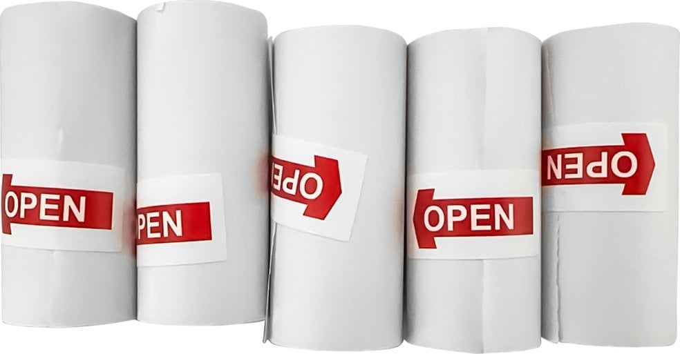 Hurtel Papier rolki do drukarki termicznej z aparatem HURC10 57mmx5m - białe Papier rolki do drukarki termicznej z aparatem HURC10 57mmx5m - białe