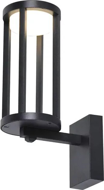 Kinkiet Lumes Czarny nowoczesny kinkiet zewnętrzny LED - S341-Helfi